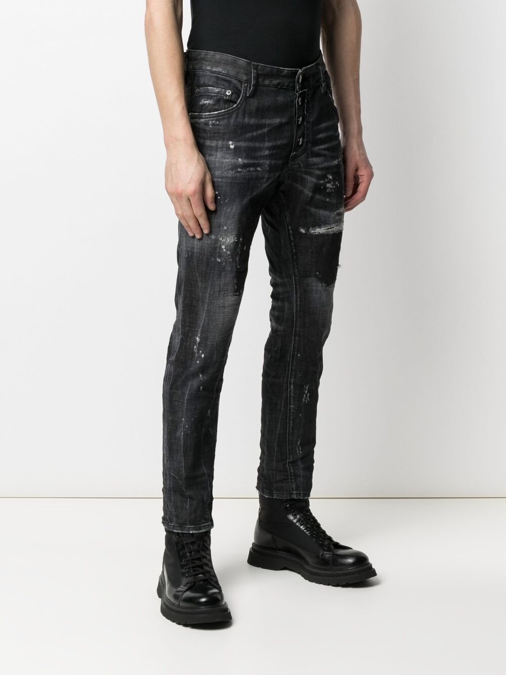 Icon distressed-effect skinny jeans - 3