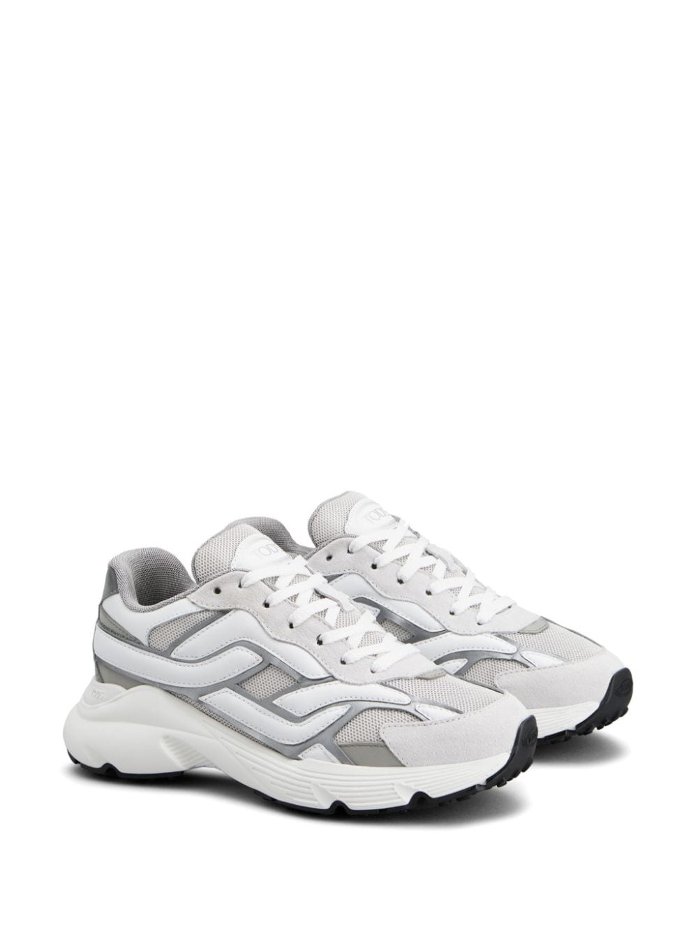 panelled low-top sneakers - 2