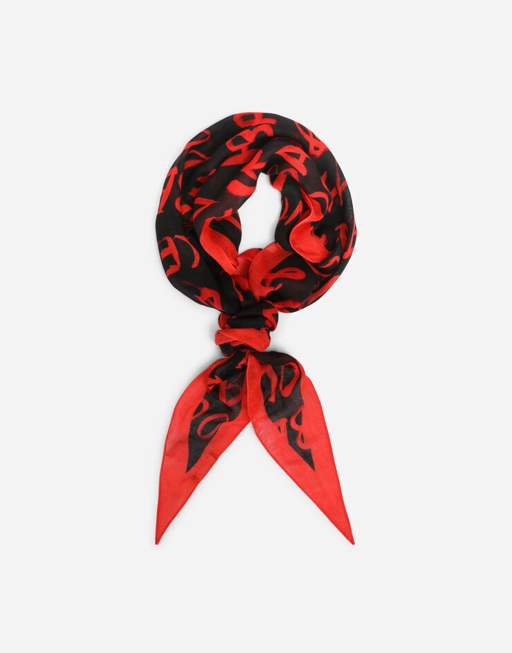 Modal and cashmere scarf with Dolce&Gabbana print - 1