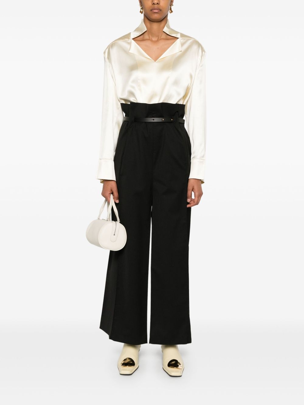 stand-up collar blouse - 2