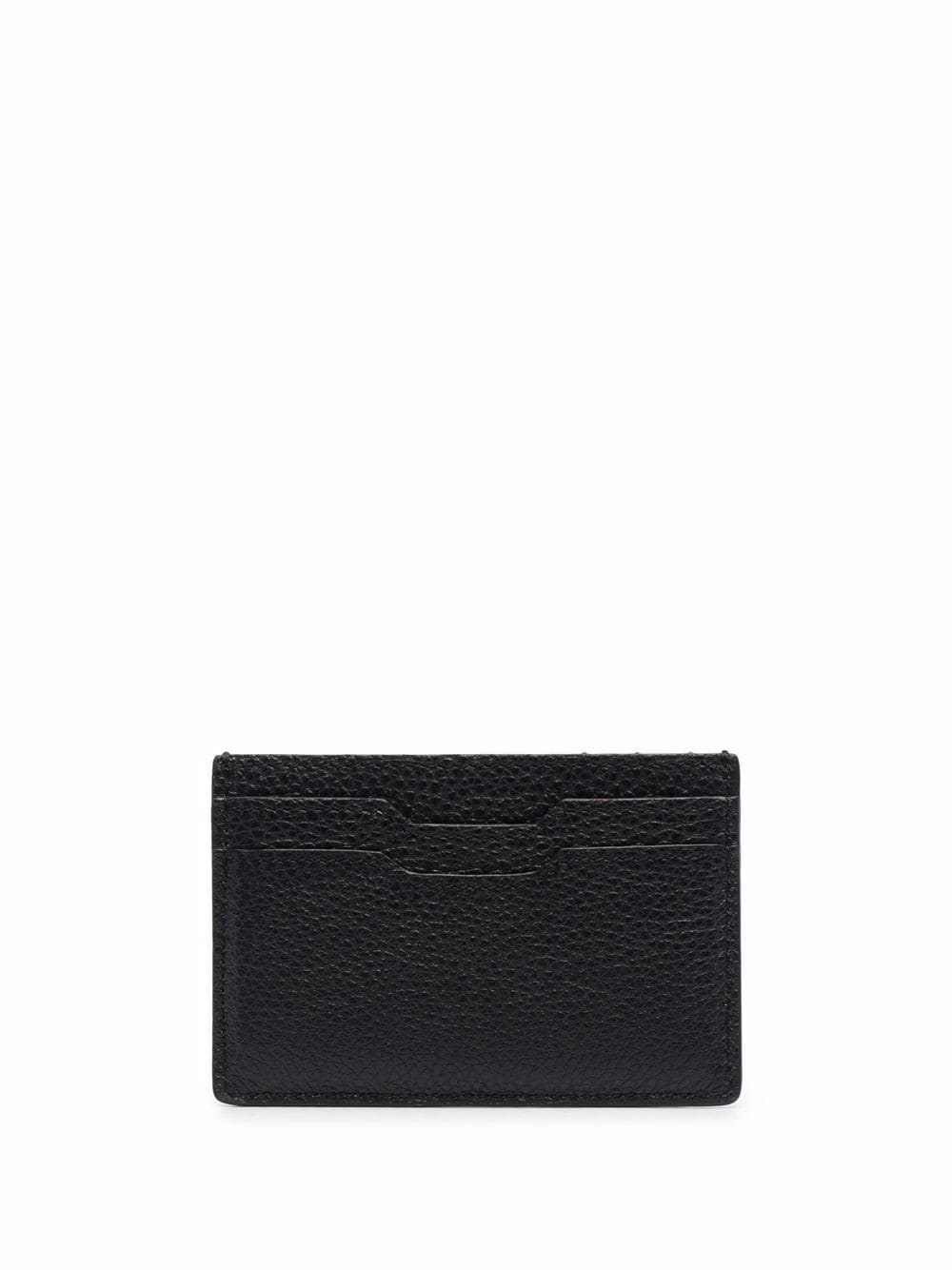 logo-print leather cardholder - 2