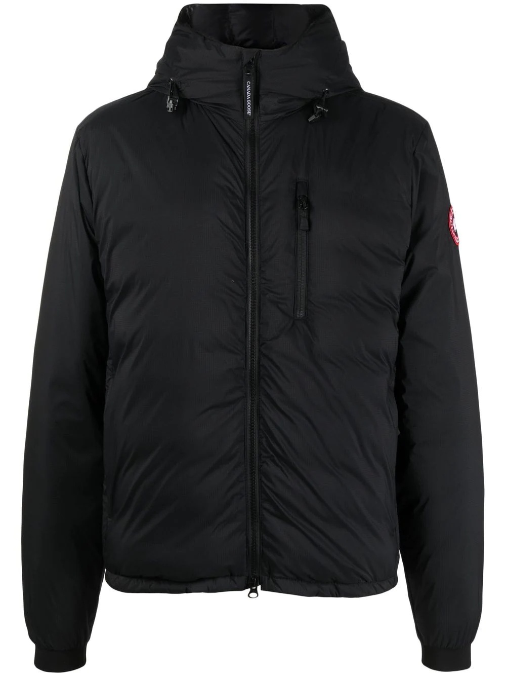 hooded feather-down padded jacket - 1