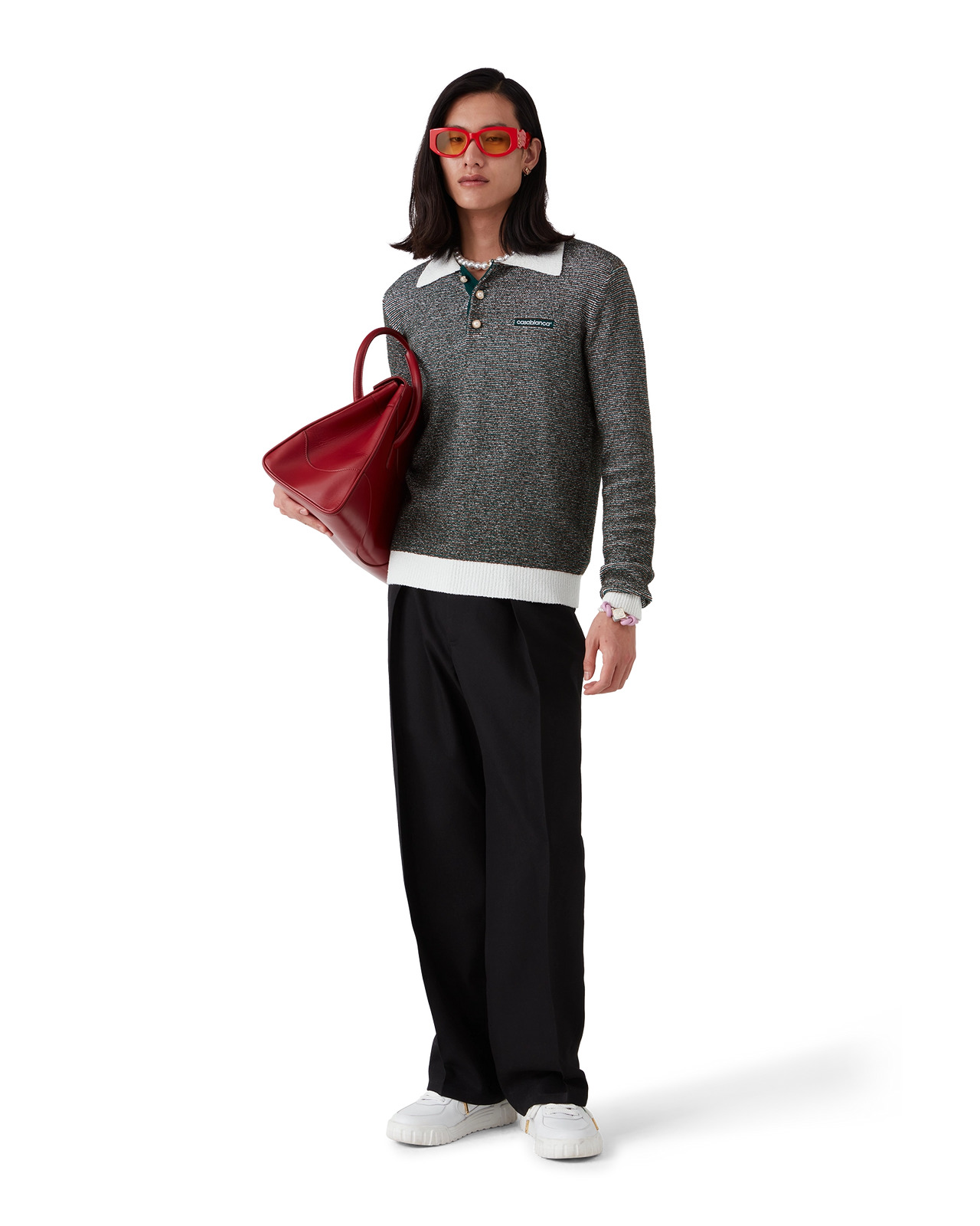 Boucle Stripe Polo Shirt | Casablanca Paris - 2