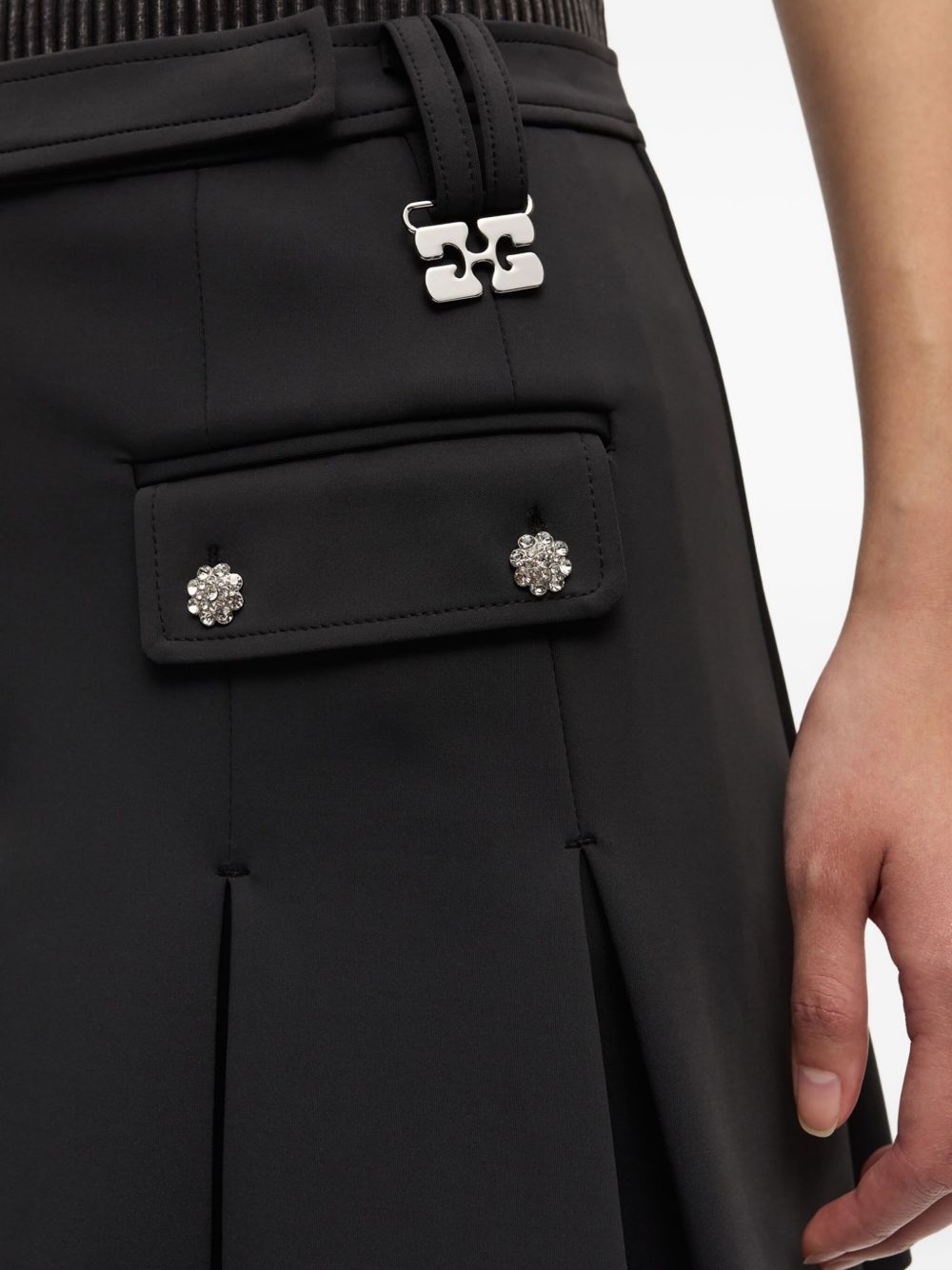 logo-plaque mini skirt - 4