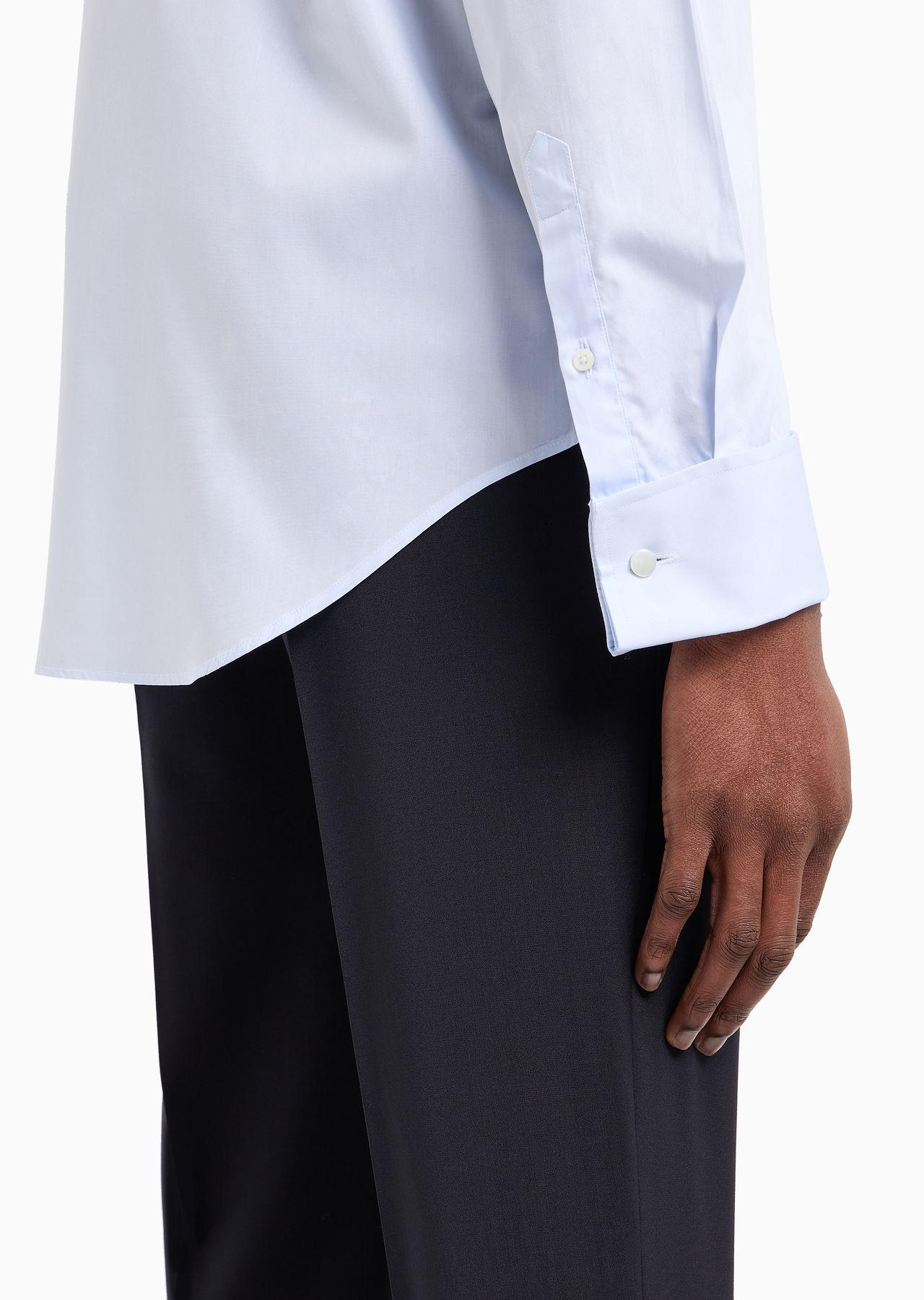 Cotton-poplin shirt with classic collar - 5