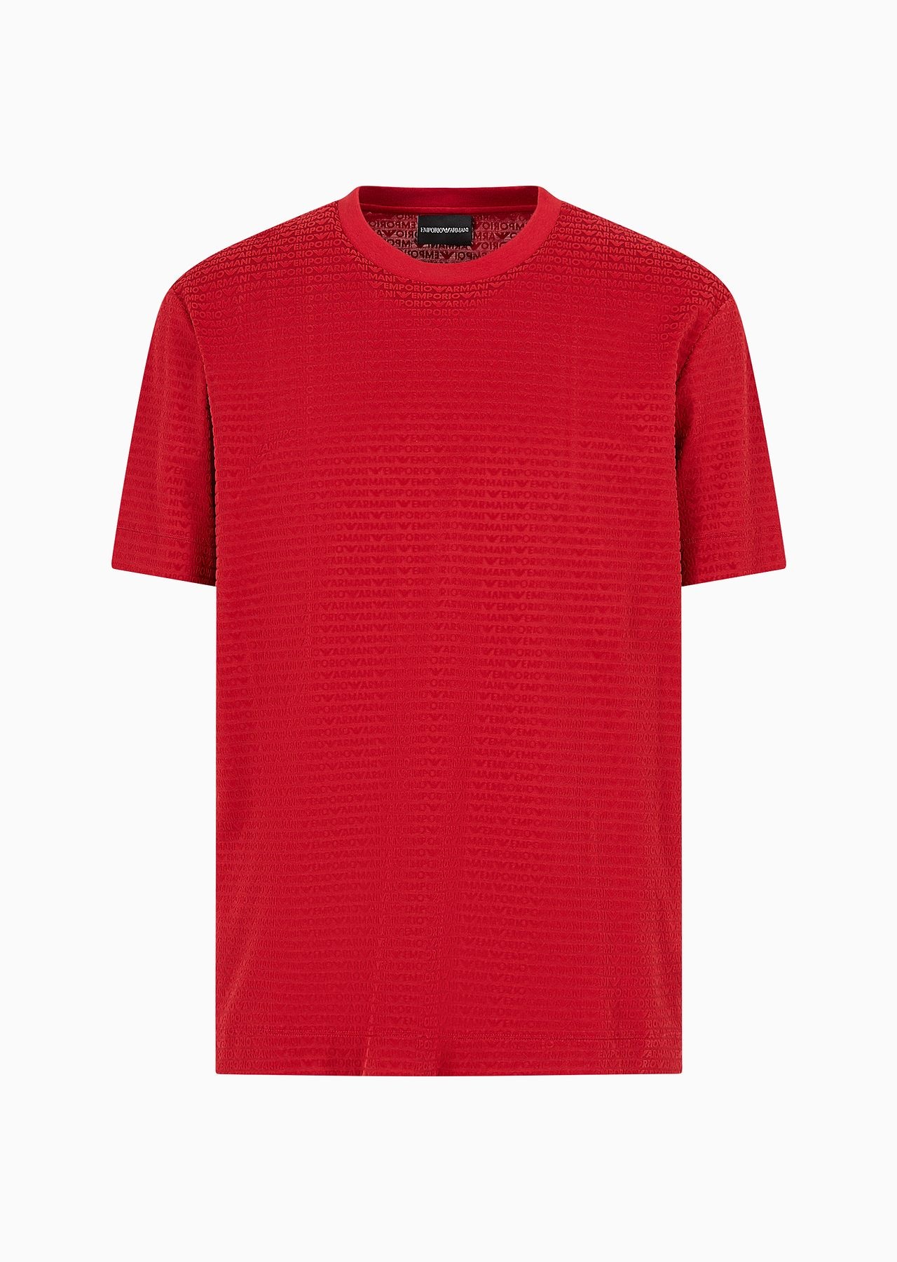 ASV Lyocell-blend jersey T-shirt with all-over flock logo lettering - 1