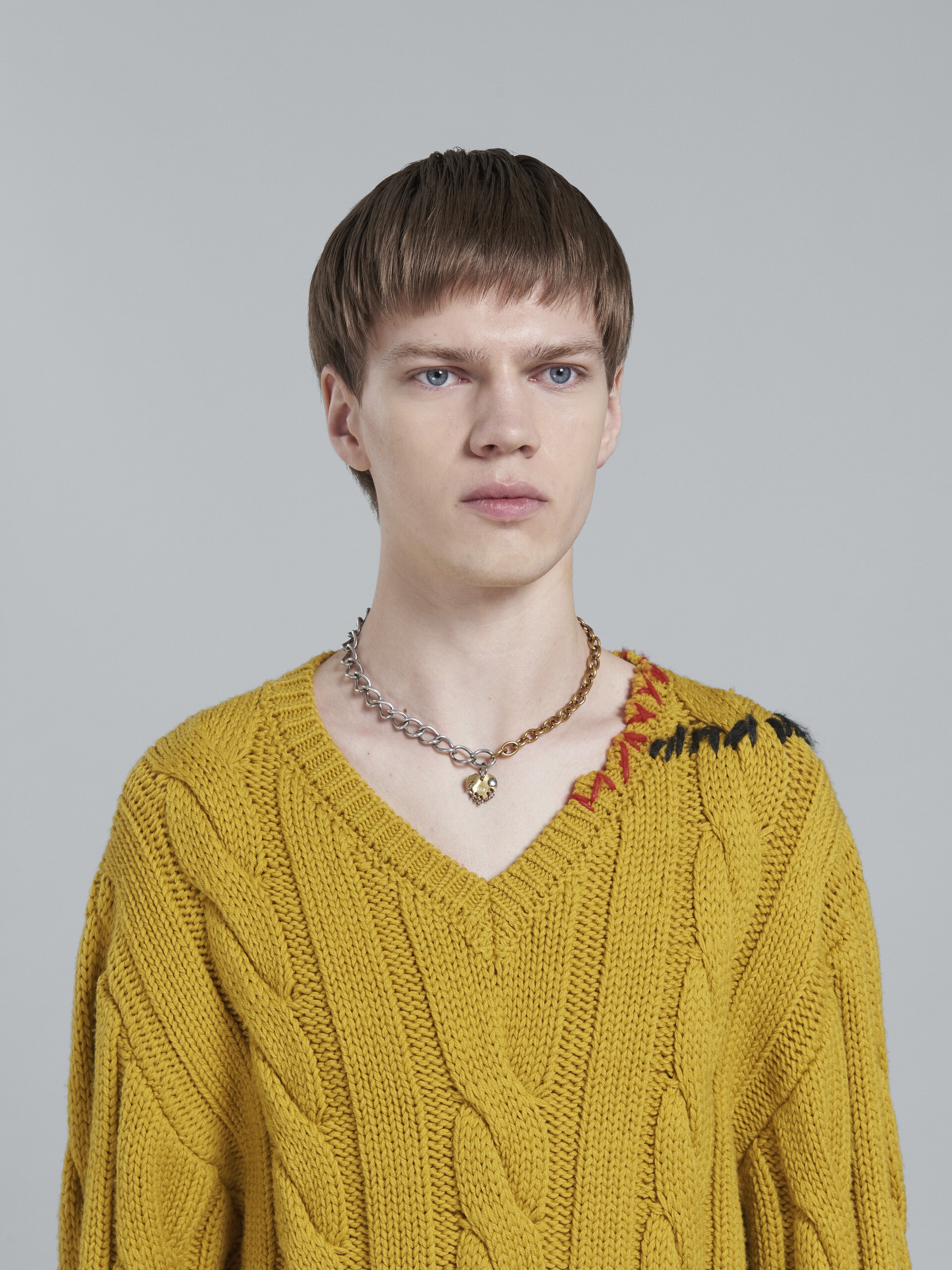 CEDAR YELLOW CABLE-KNIT SWEATER - 4