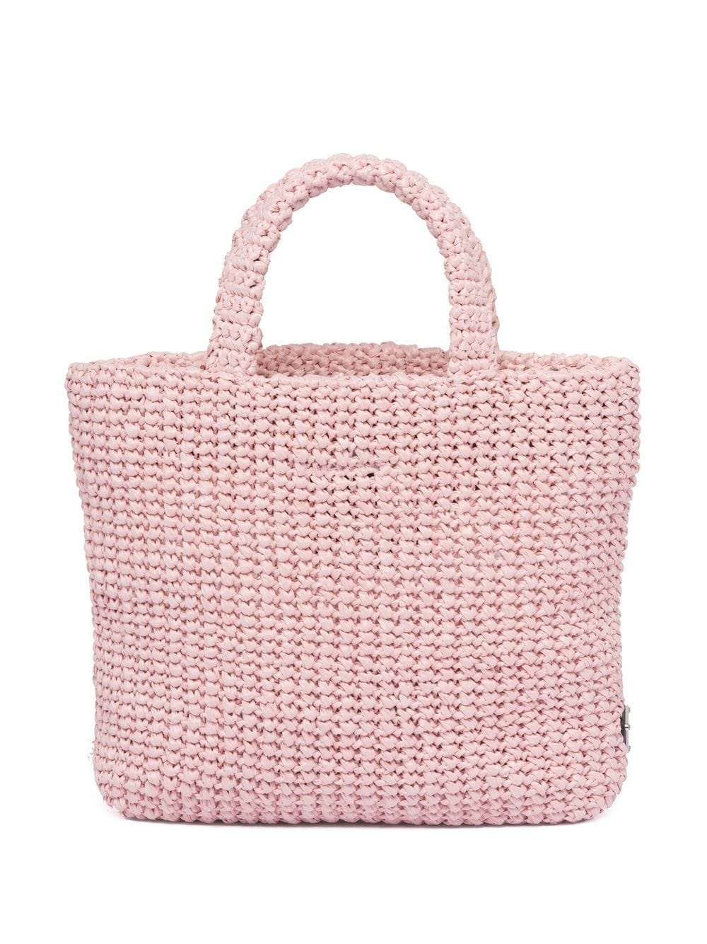 small raffia tote bag - 2