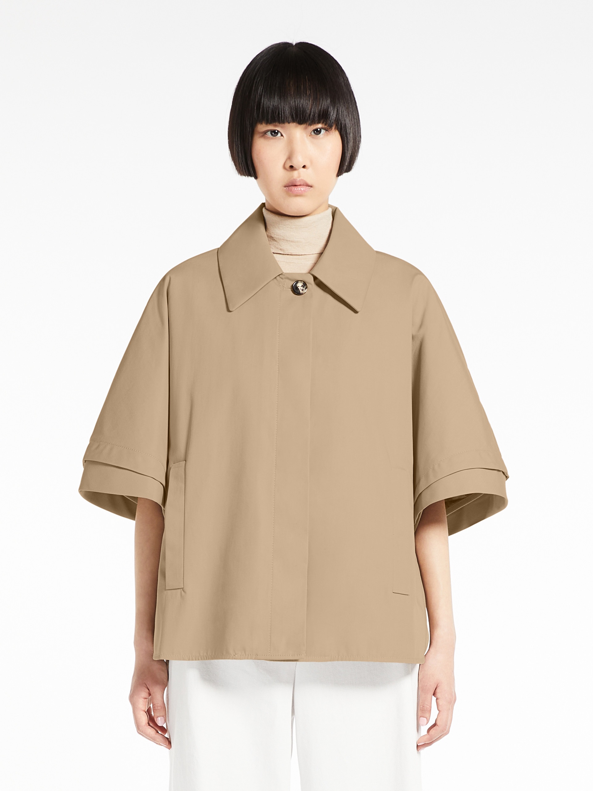 PAROLE Water-repellent gabardine cape - 3