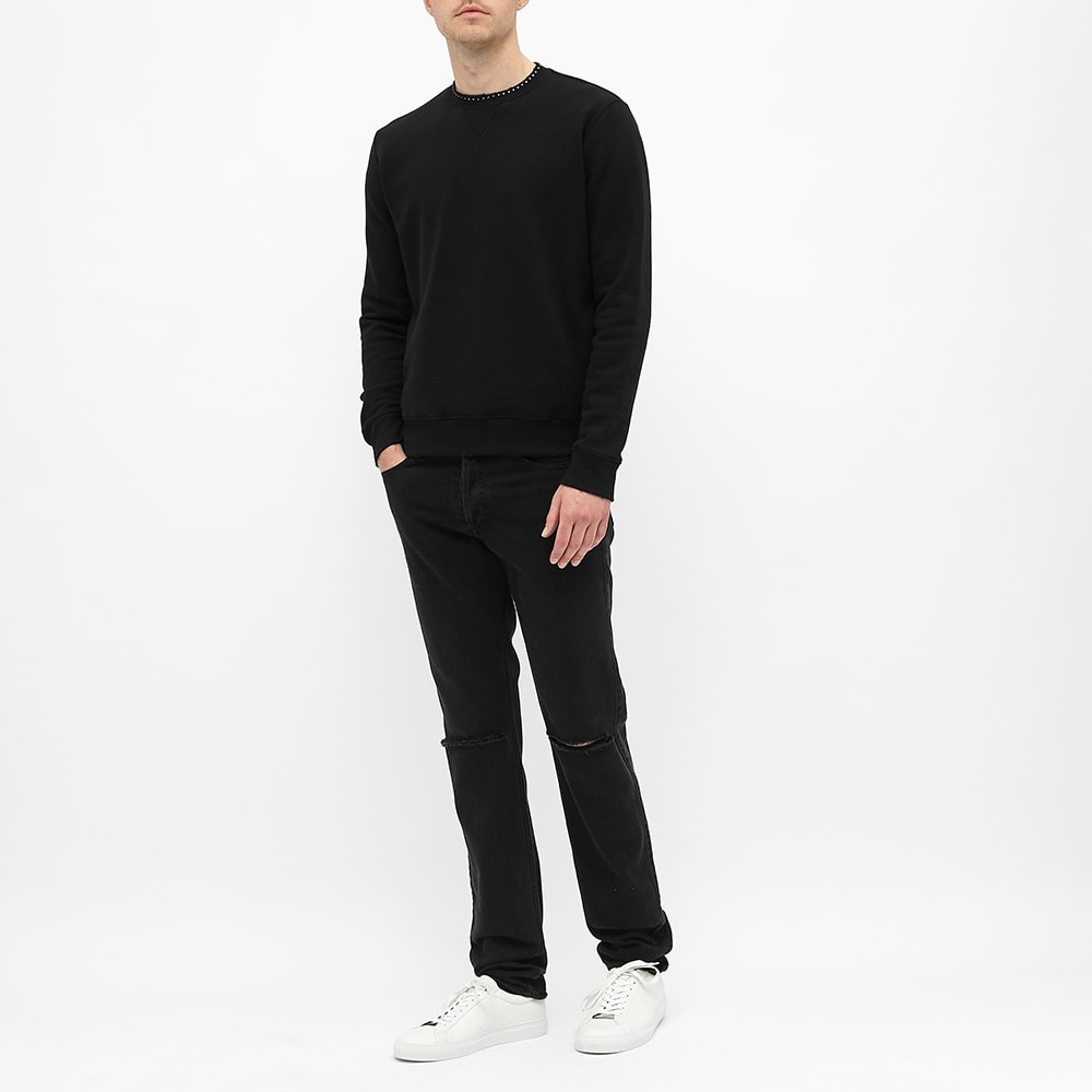 Saint Laurent Stud Collar Destroyed Crew Sweat - 6