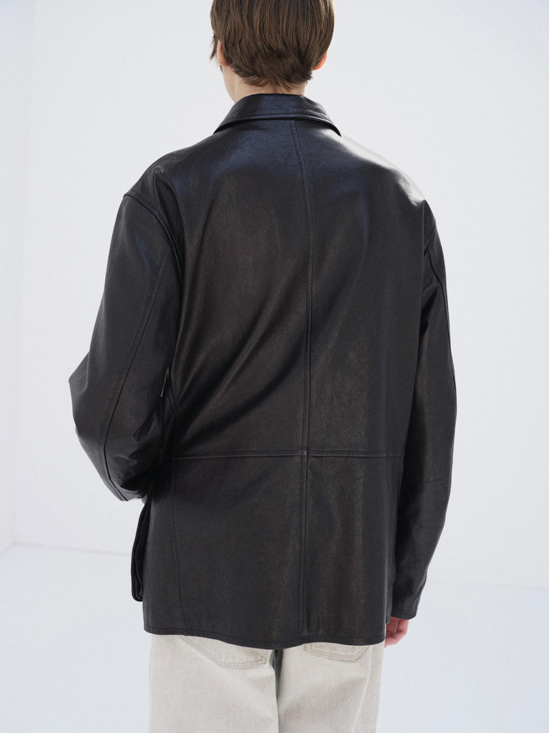 TEXTURED LAMB LEATHER BLOUSON 5