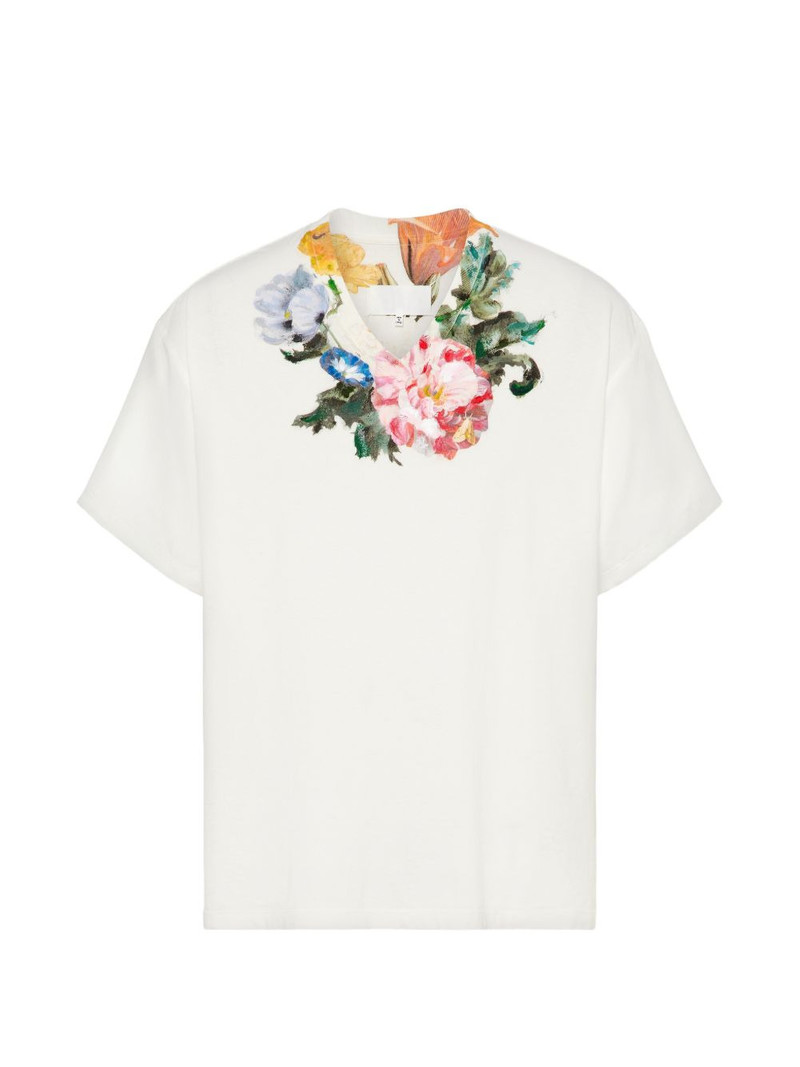 floral print jersey T-shirt 1
