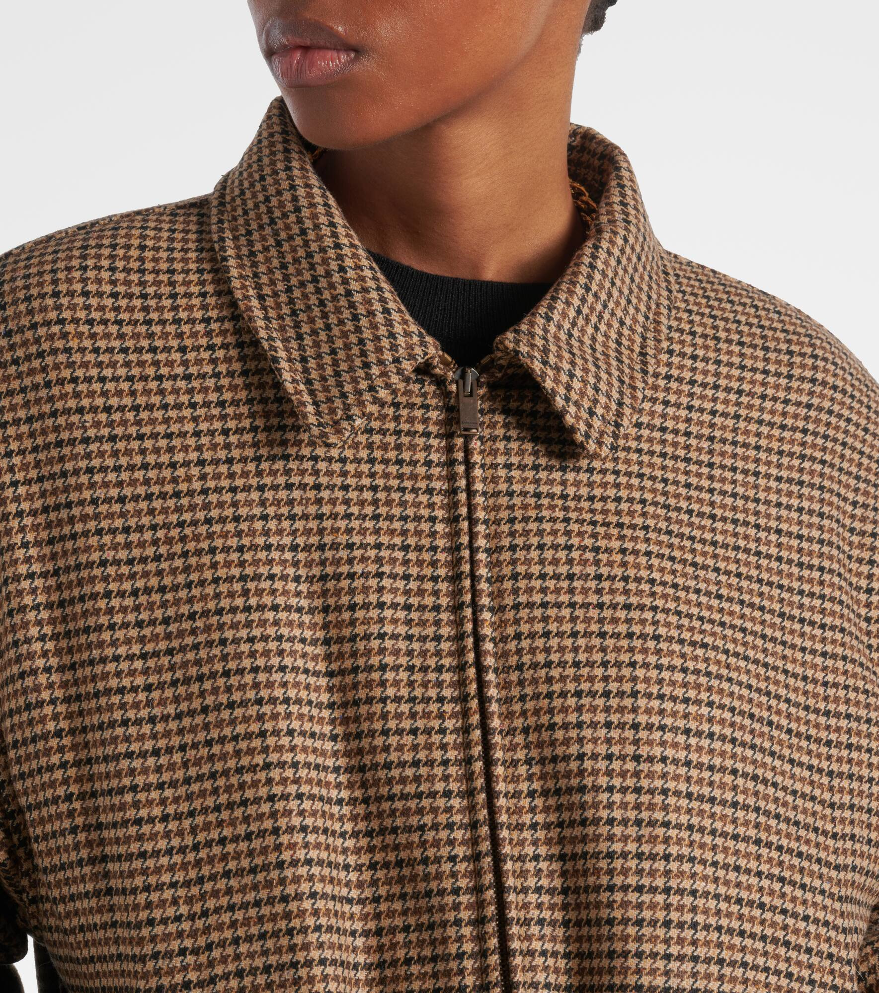 Houndstooth padded jacket - 4