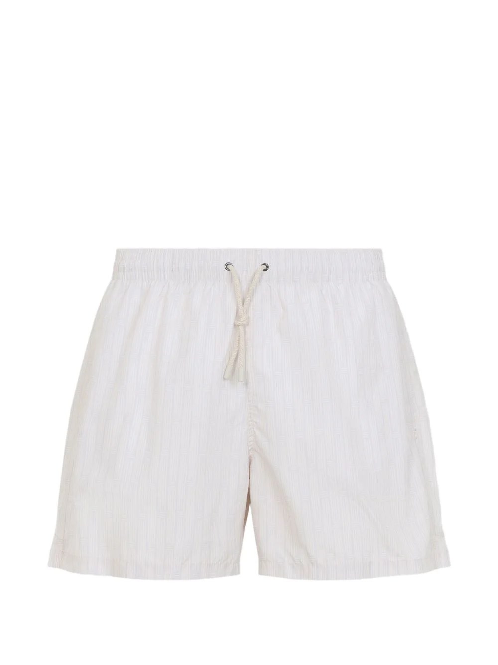patterned drawstring-waist swim shorts - 1
