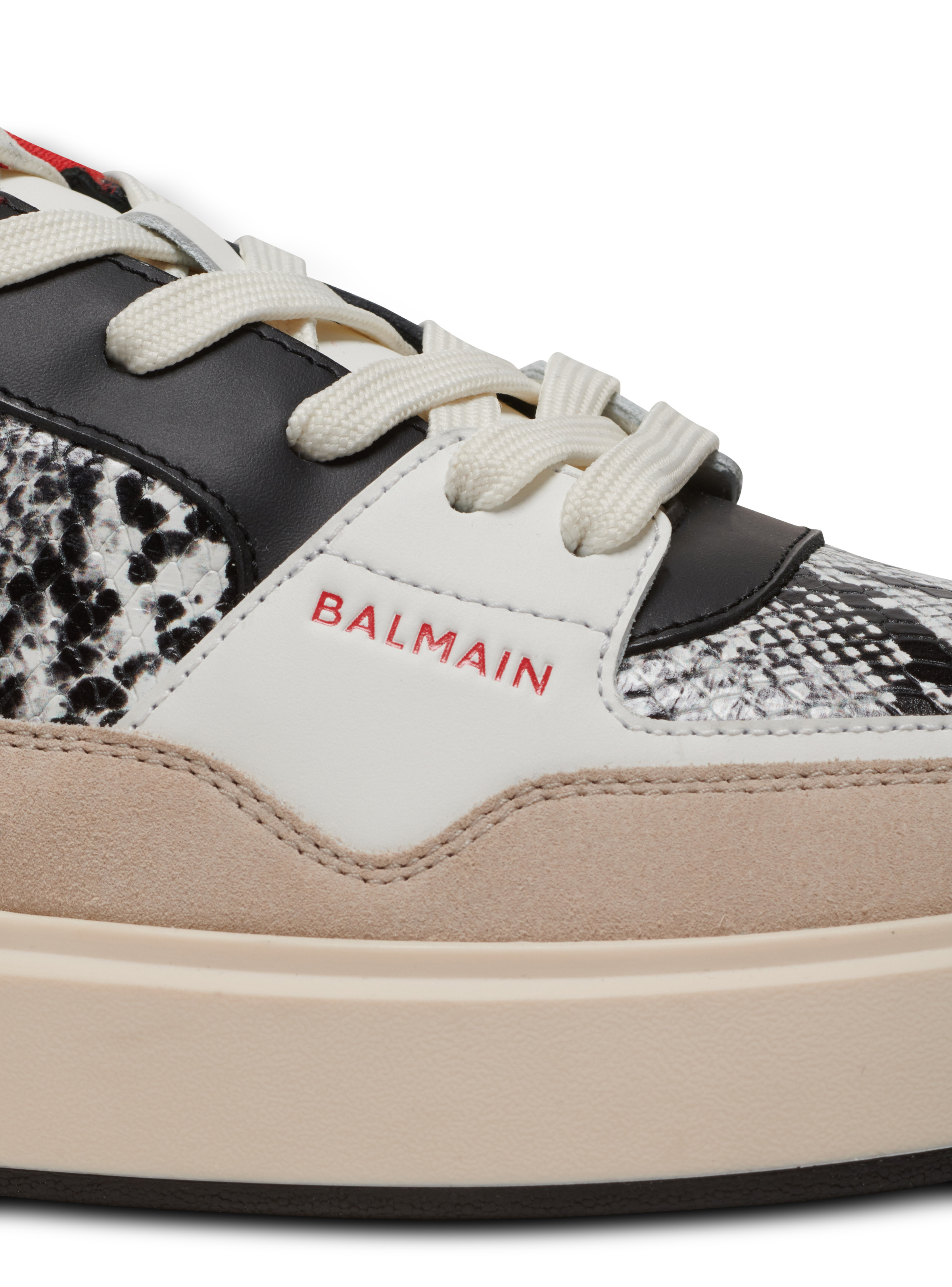 B-Court Flip snakeskin-effect leather and suede trainers - 8