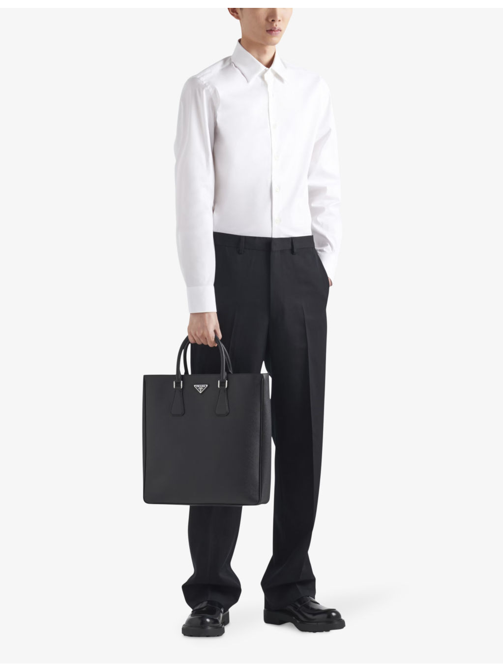 Collared slim-fit cotton-blend shirt - 2