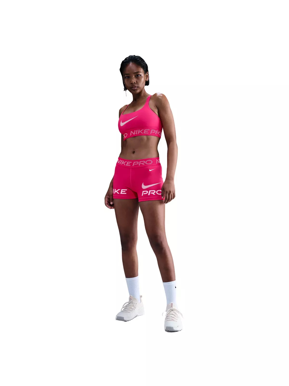 Women's Pro Light-Support Non-Padded Sports Bra - Pink - 4