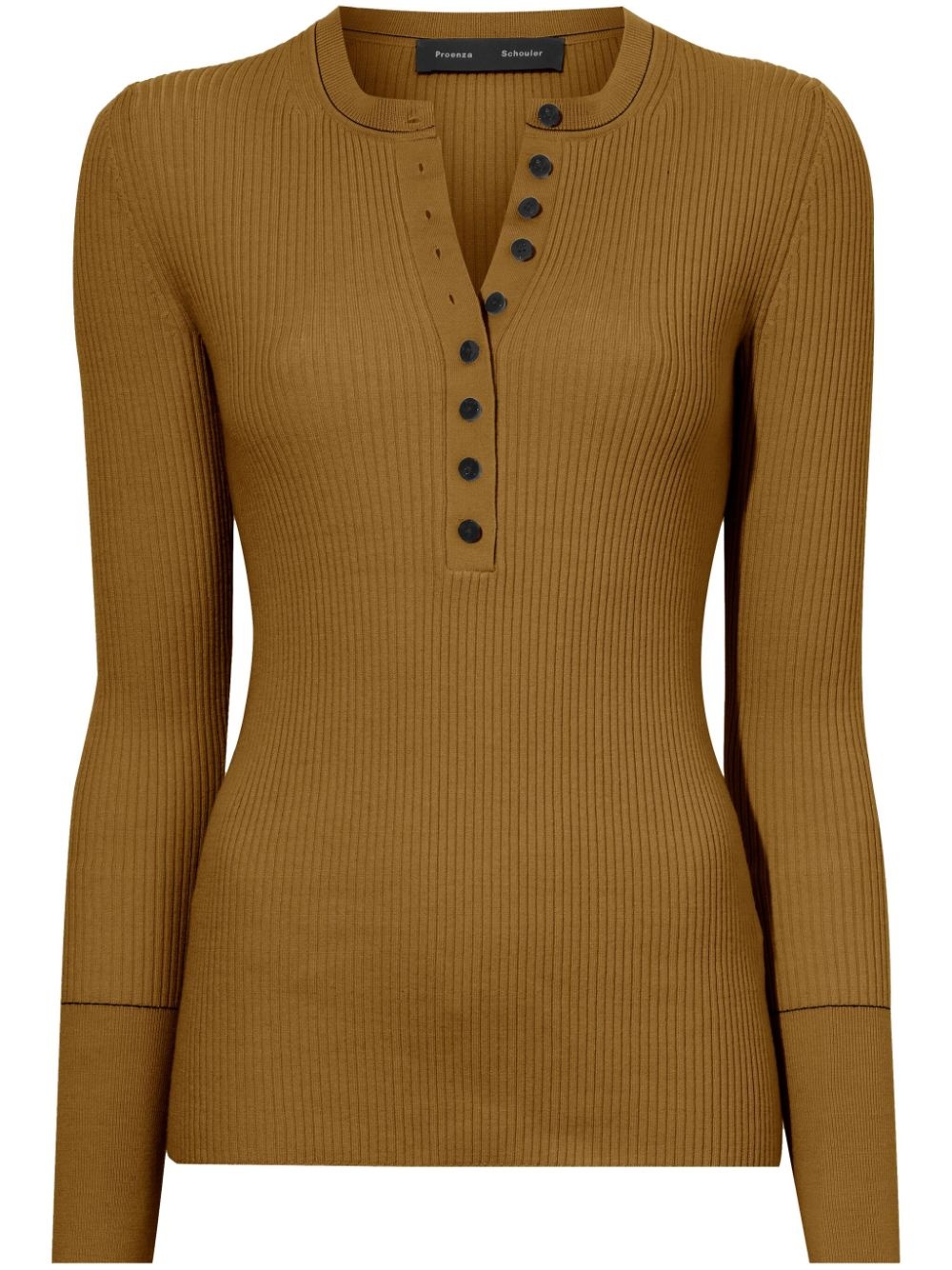 Henley fine-ribbed jumper - 1