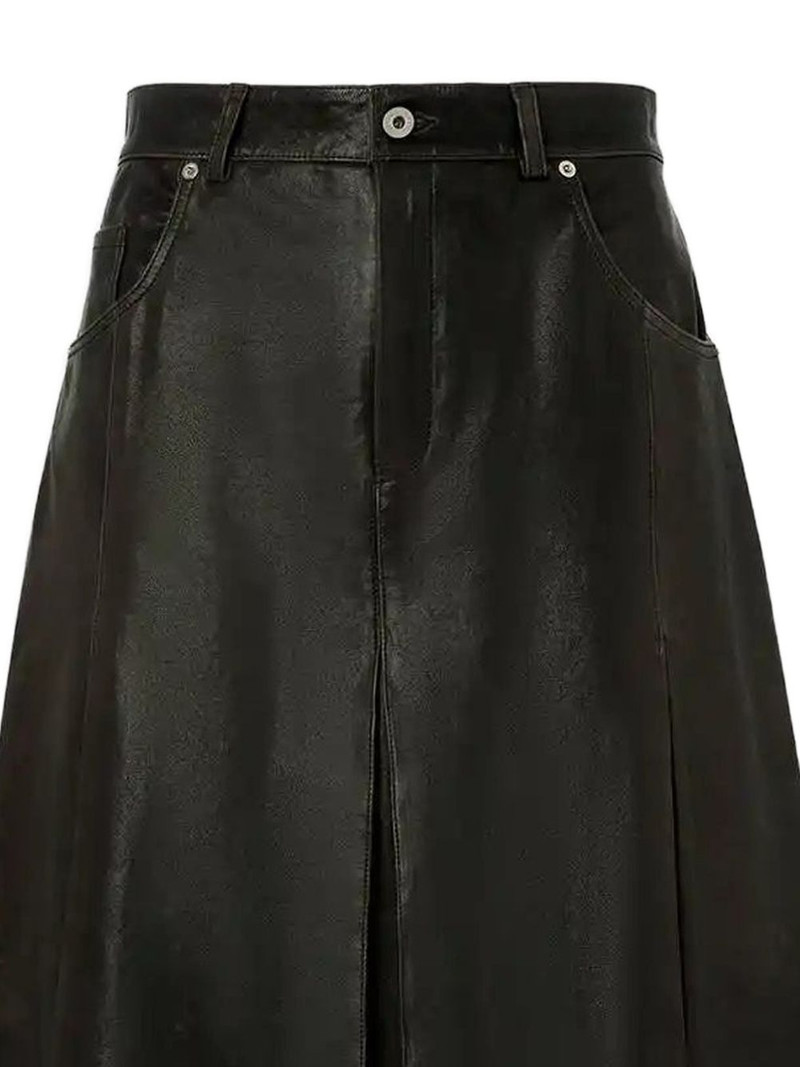 HALFBOY®️ front-pleat midi skirt outlook