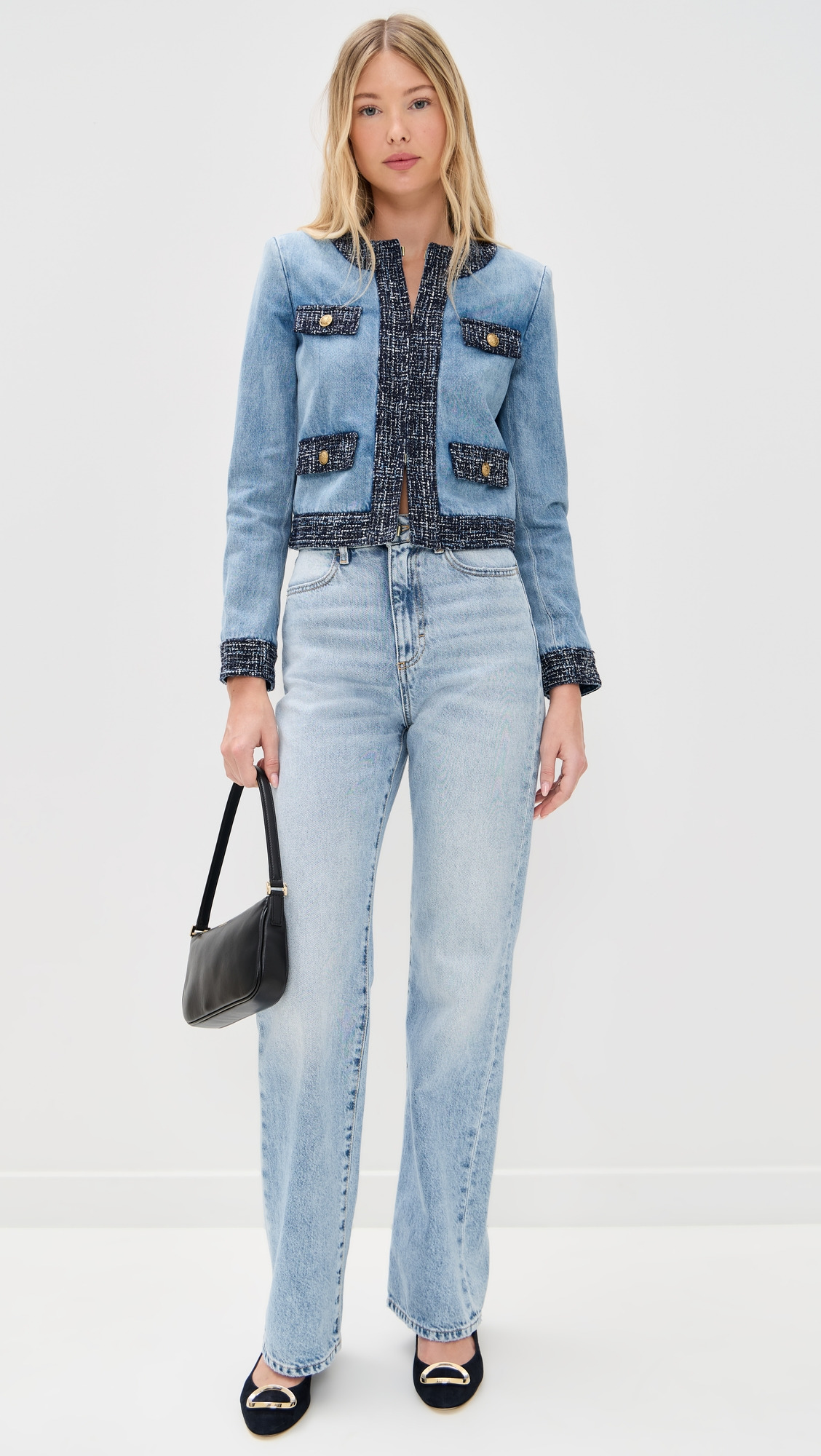 Landon Cropped Denim Jacket - 4