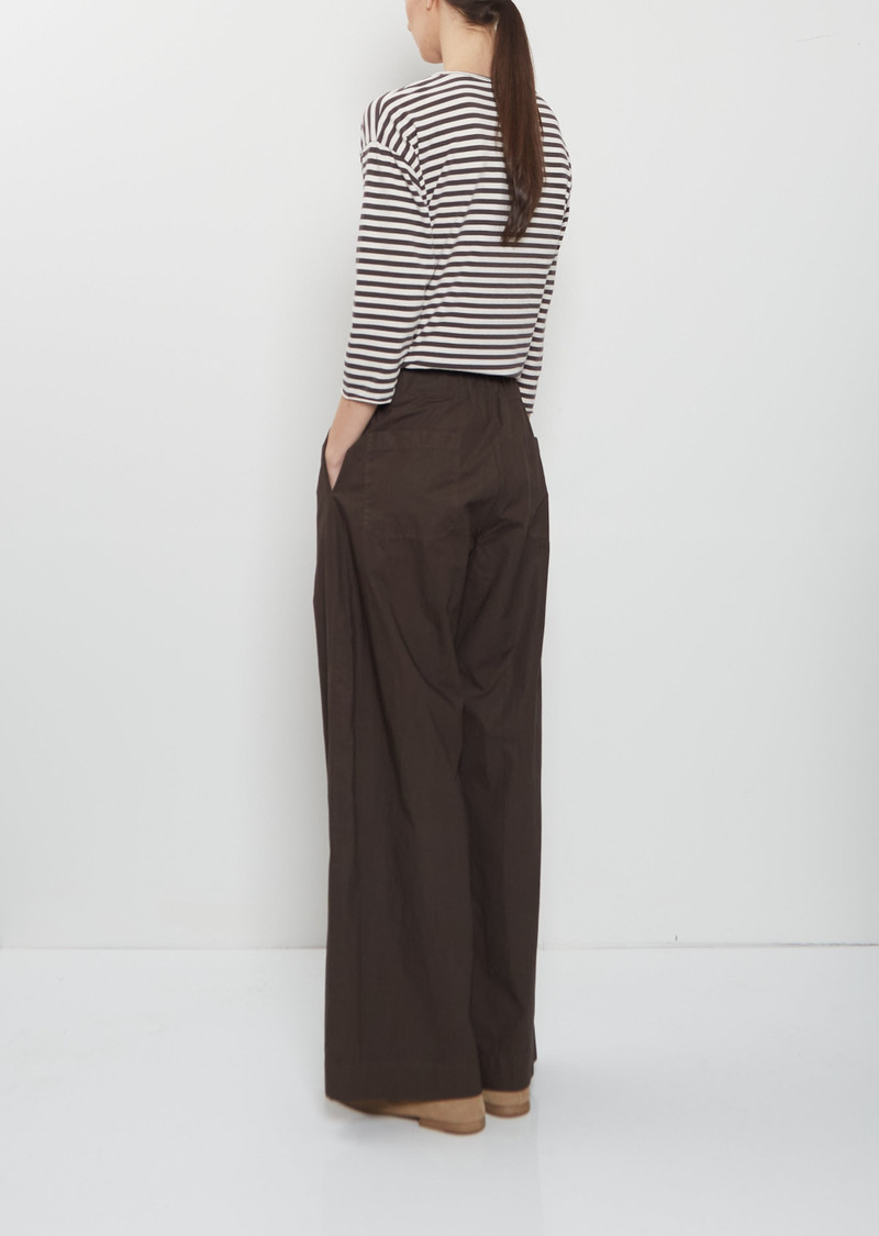 LABO.ART Diana Cotton Clara Pant — Maron outlook