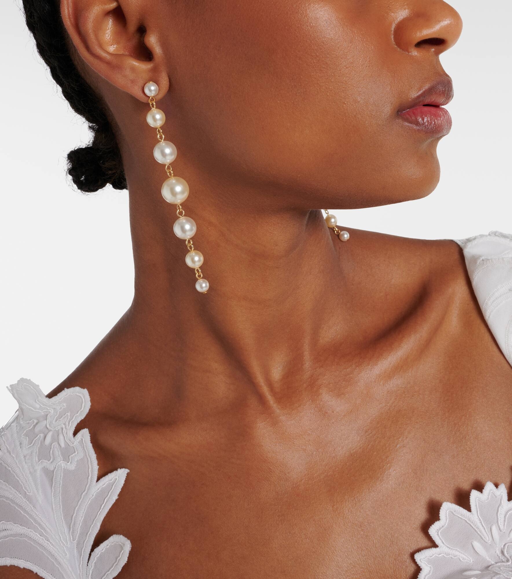 Perlette faux pearl drop earrings - 6