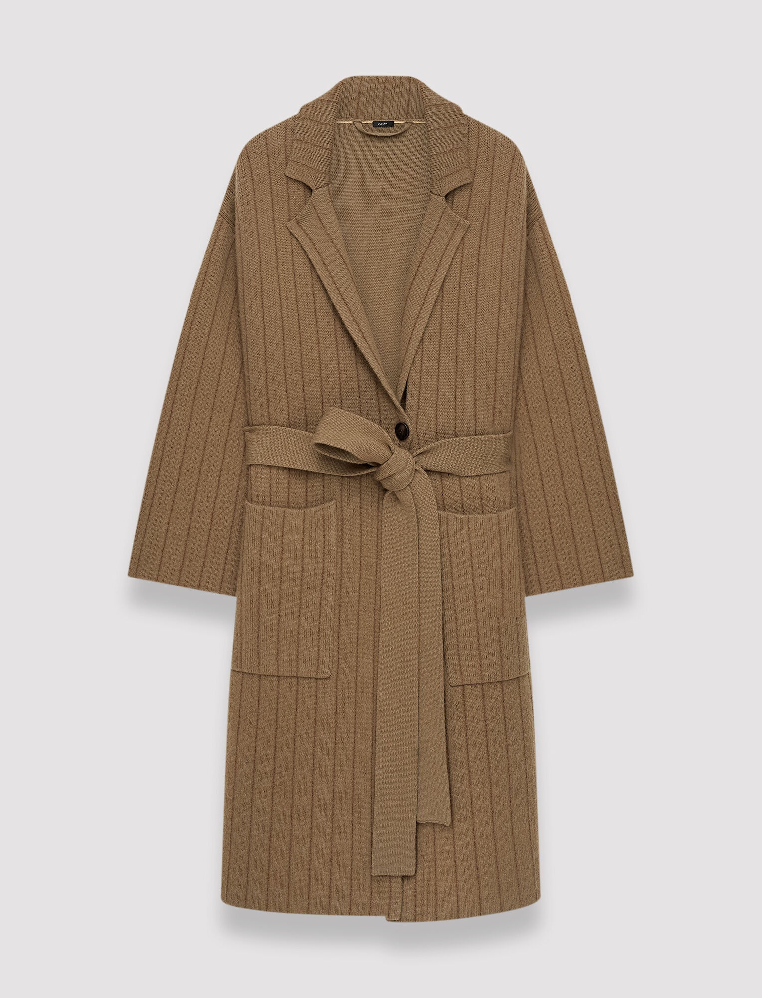 Chalk Stripe Knit Coat - 1