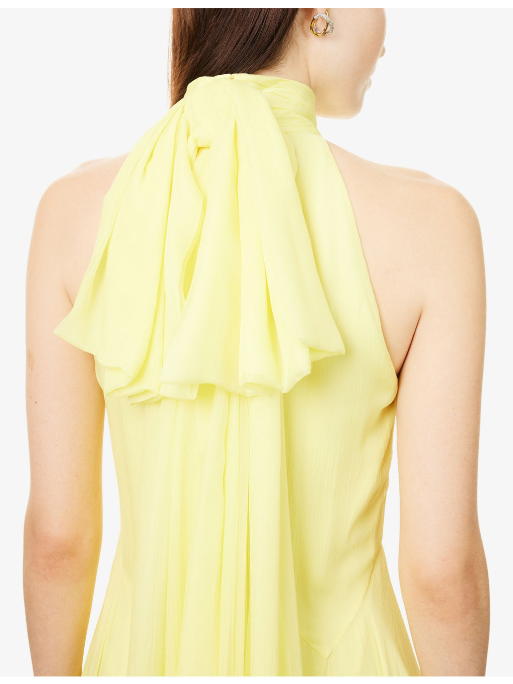 Bow-Embellished Sleeveless Silk Maxi Dress - 6