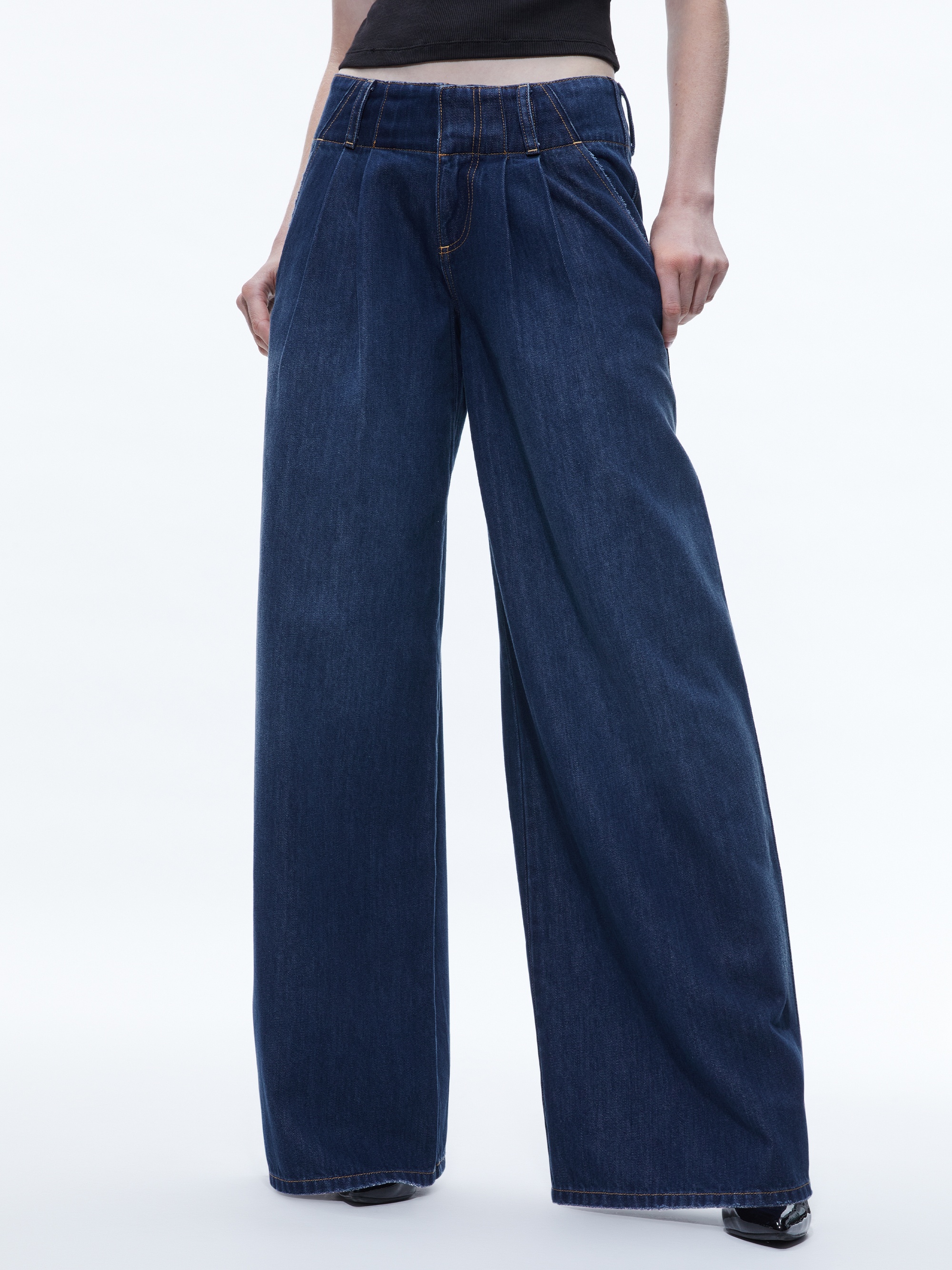 ANDERS LOW RISE PLEATED JEAN - 1