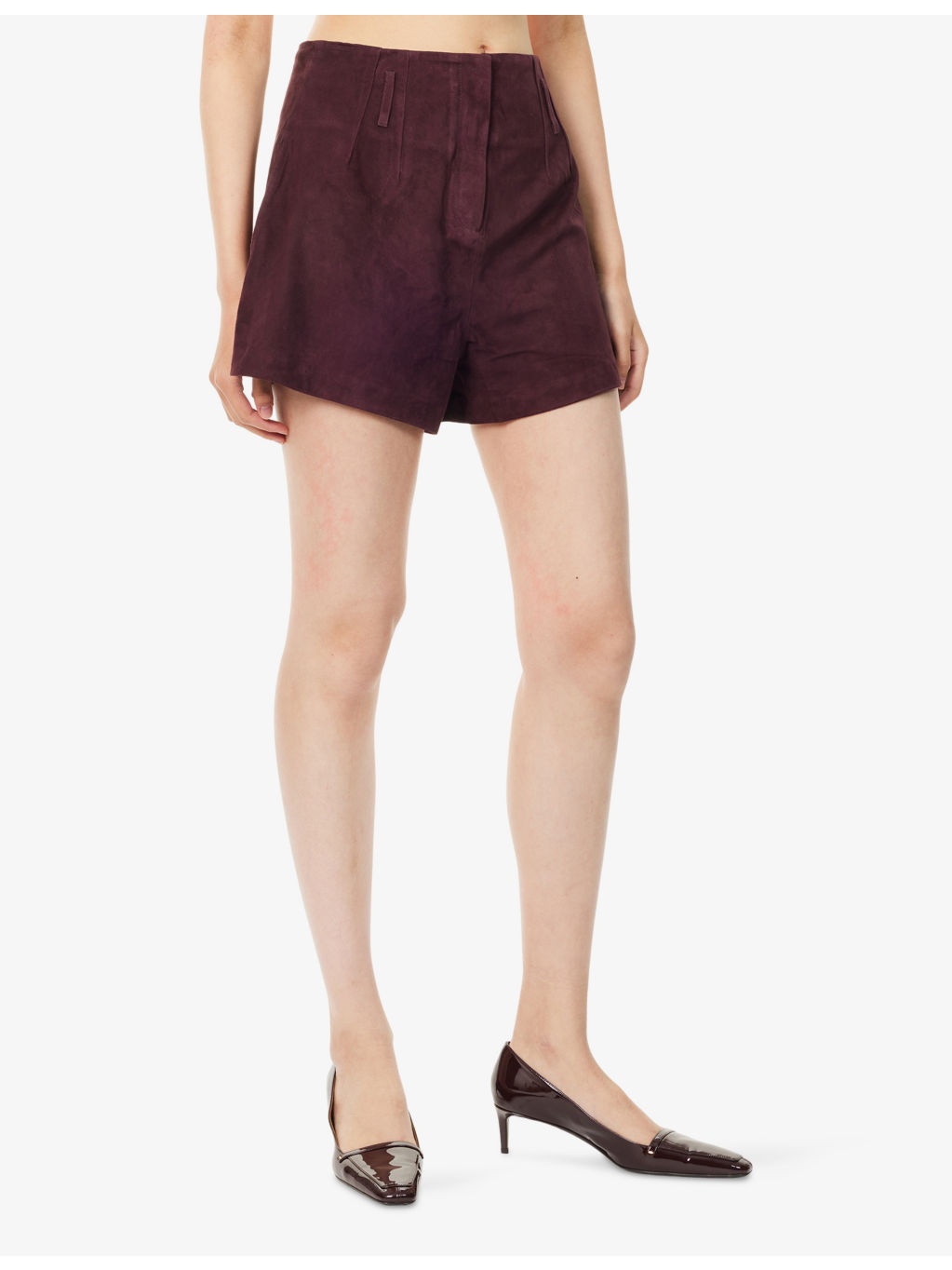 Lise Tailored Suede Shorts - 3