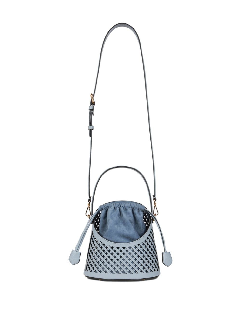 medium Saturno grid cut-out crossbody bag - 1