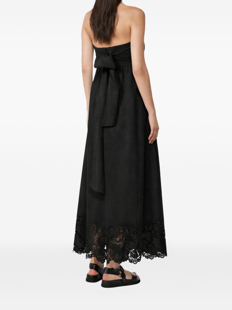 strapless lace-detail maxi dress 3