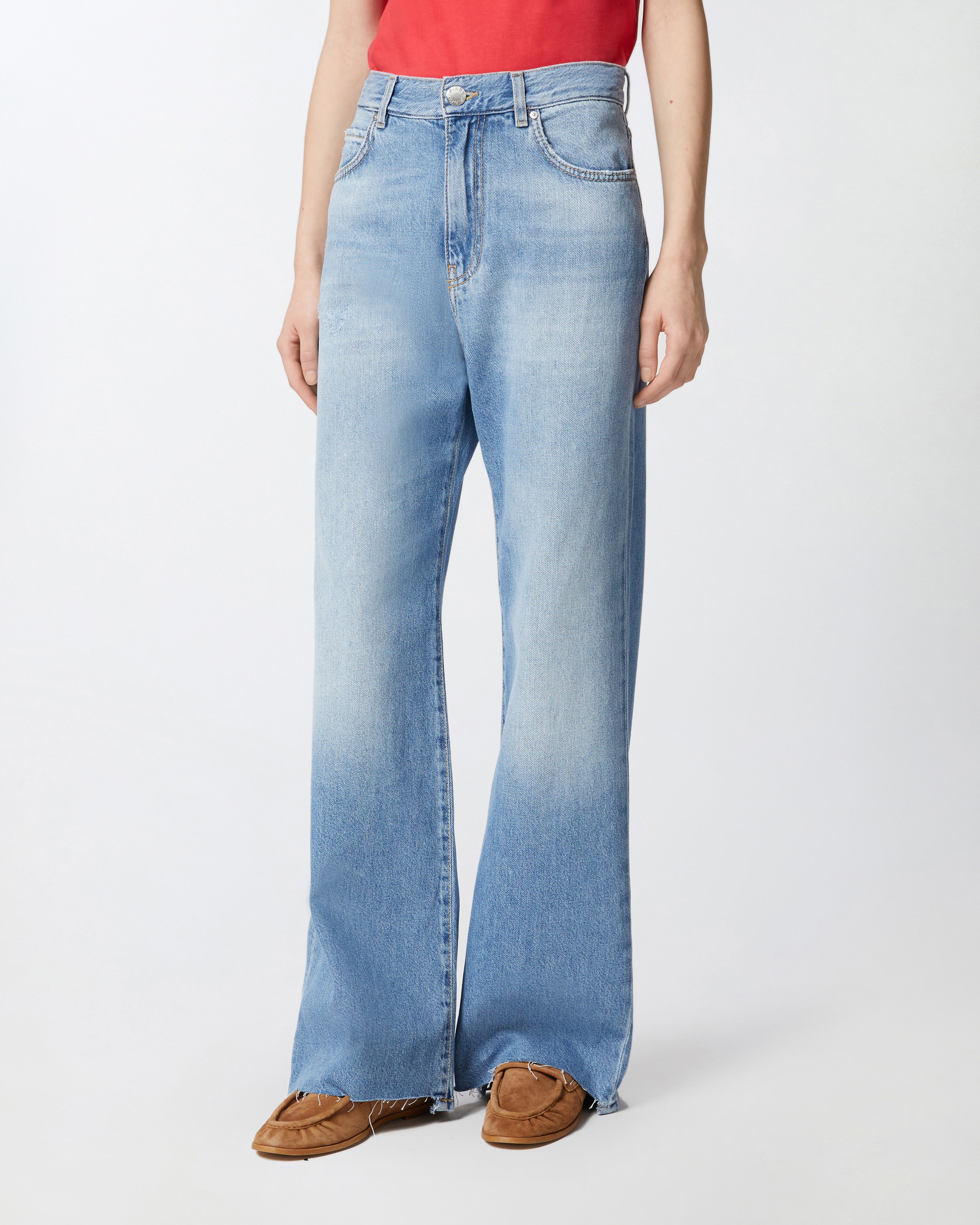PALAZZO JEANS IN SOFT DENIM - 3