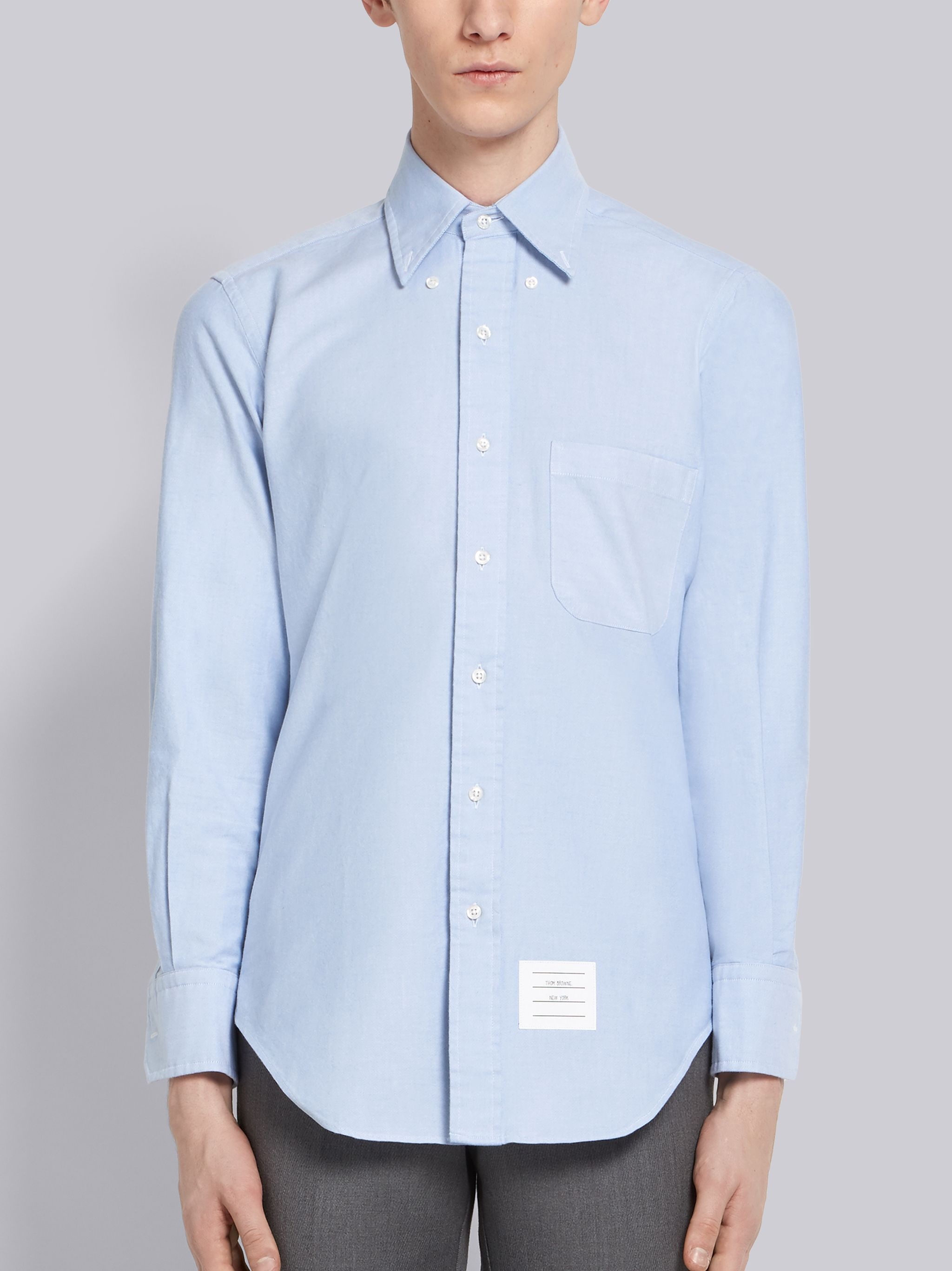 Light Blue Oxford Slim Fit Shirt - 3