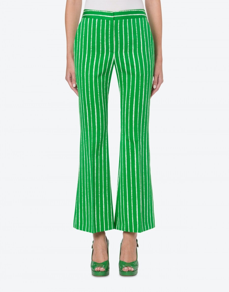 PINSTRIPES PRINT TWILL TROUSERS - 2