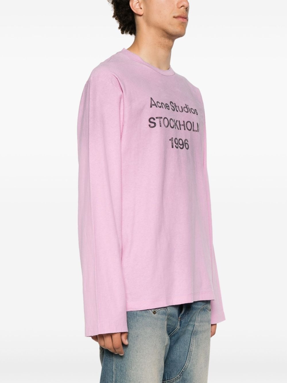 logo-print distressed T-shirt - 4