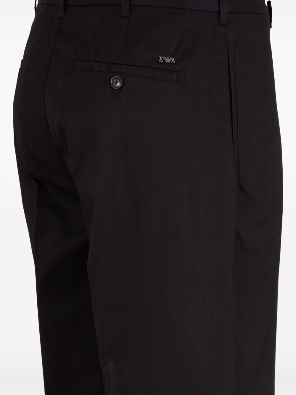 cotton-blend tapered trousers - 5