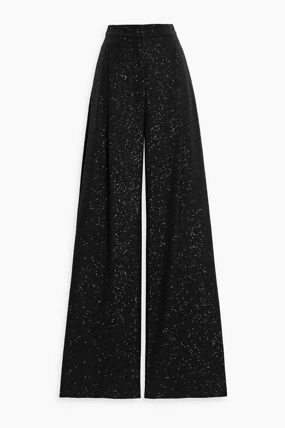 Navigli sequin-embellished bouclé wide-leg pants - 1