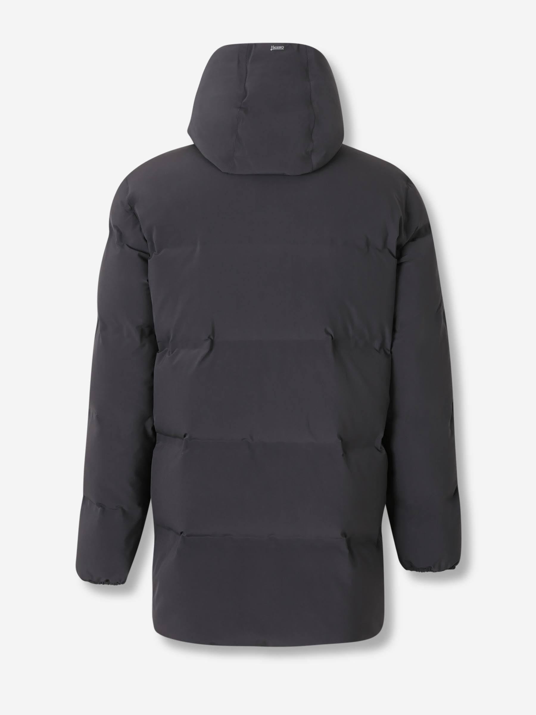 LONG HOODED DOWN JACKET - 2