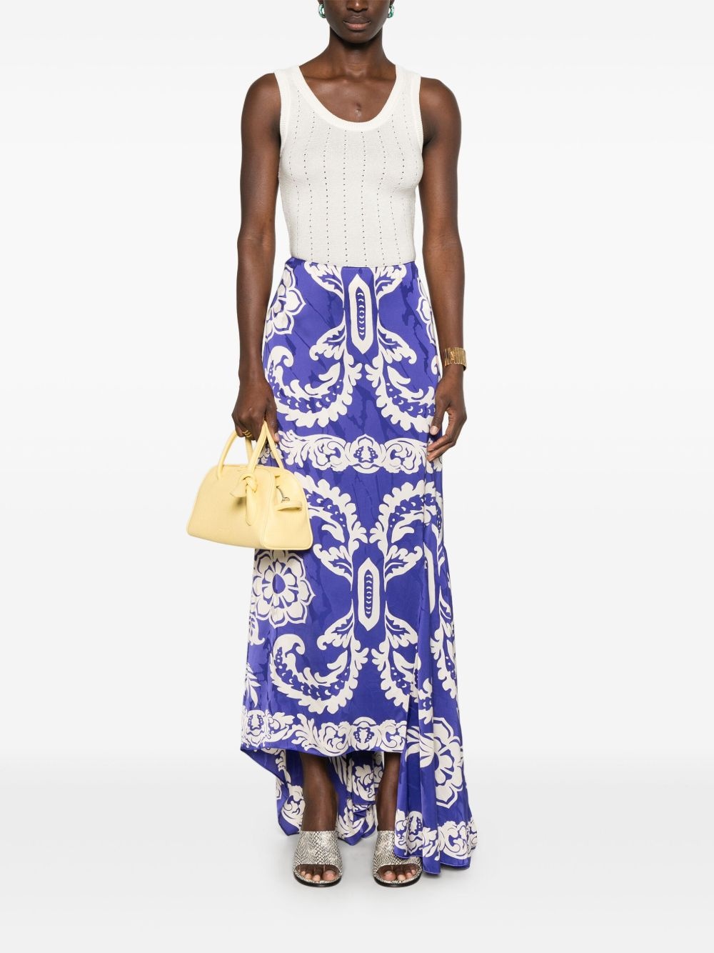 asymmetric midi skirt - 2