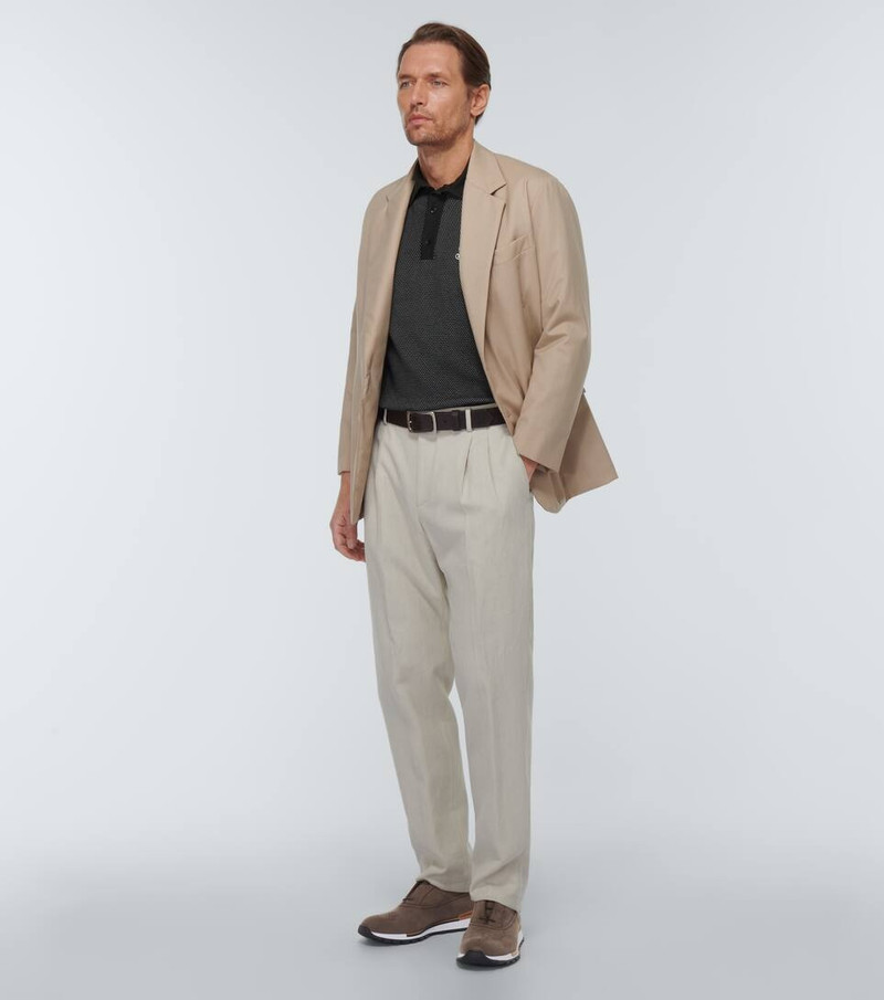 Berluti Golf cotton and silk polo shirt outlook