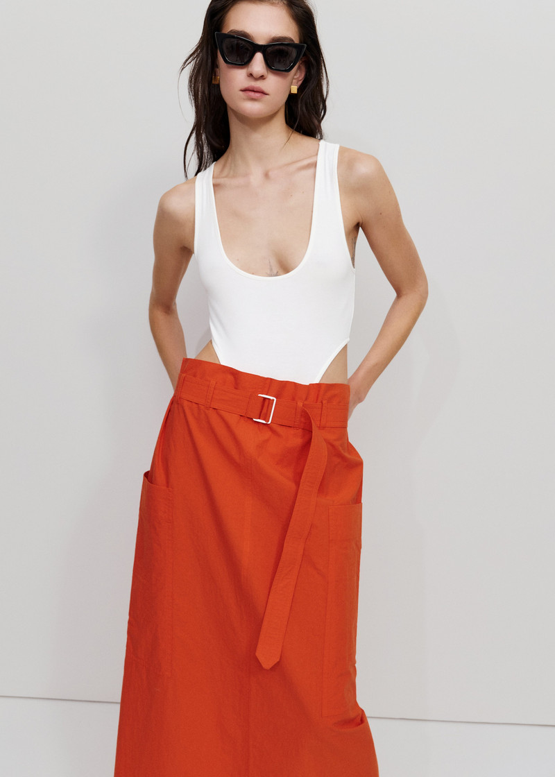 BEVZA Bevza Red House Skirt - Carrot Red outlook