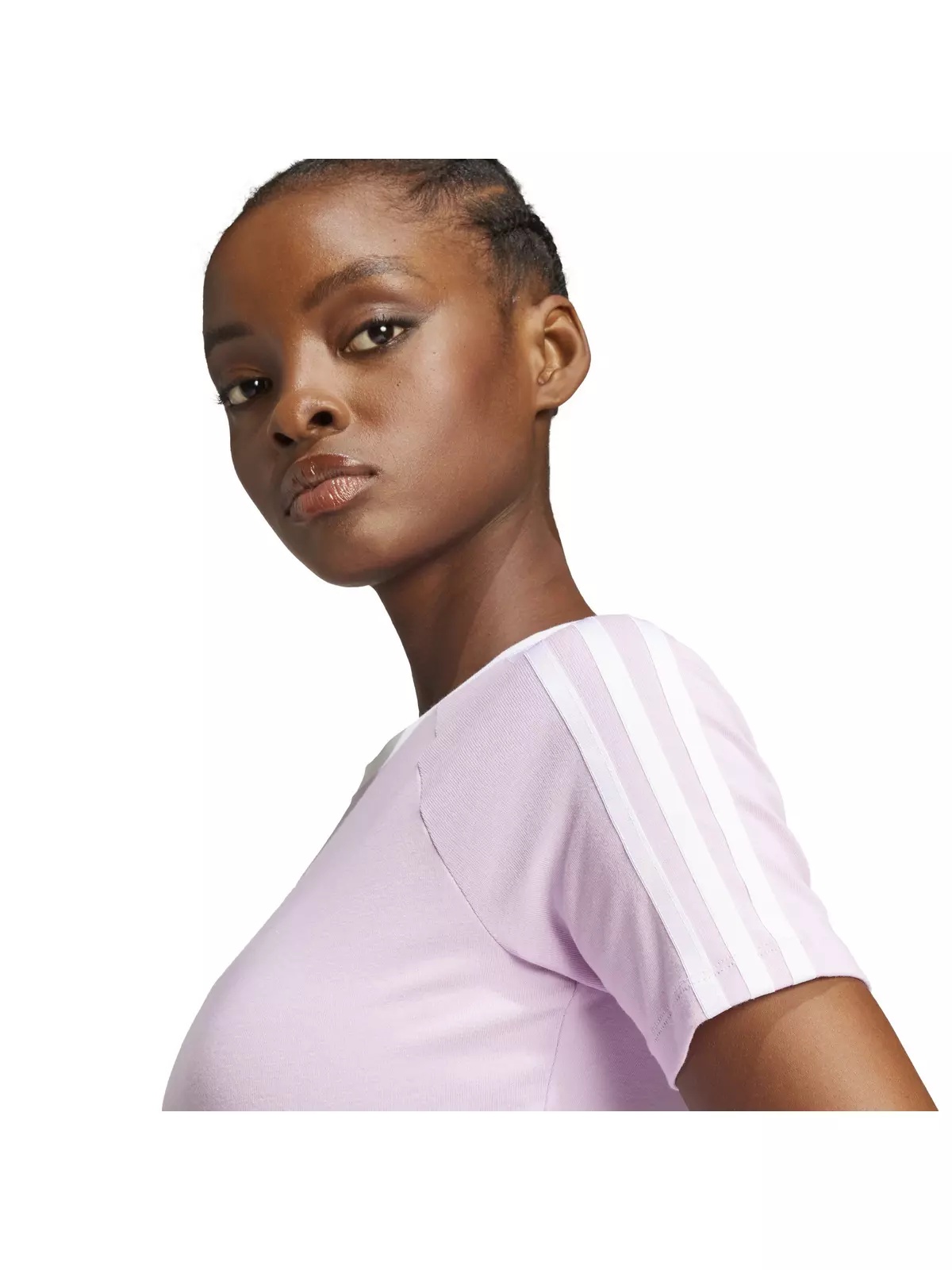 Originals Women's 3-Stripes Baby T-Shirt -Purple - 4