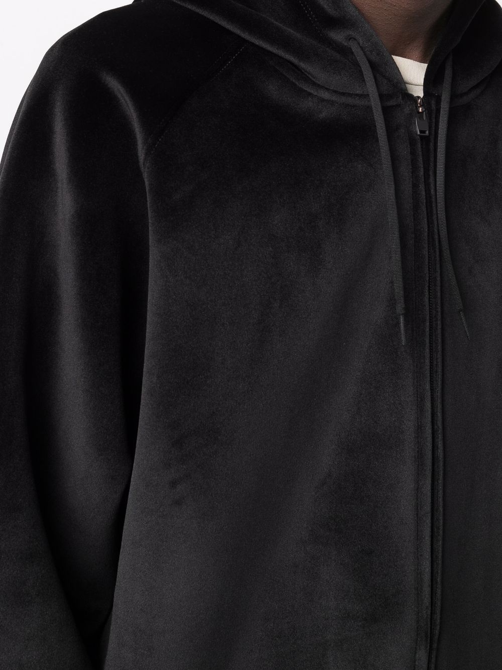 velour zip-up hoodie - 6