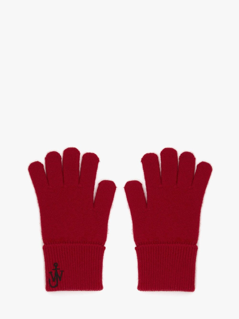 WOOL GLOVES WITH ANCHOR LOGO 1