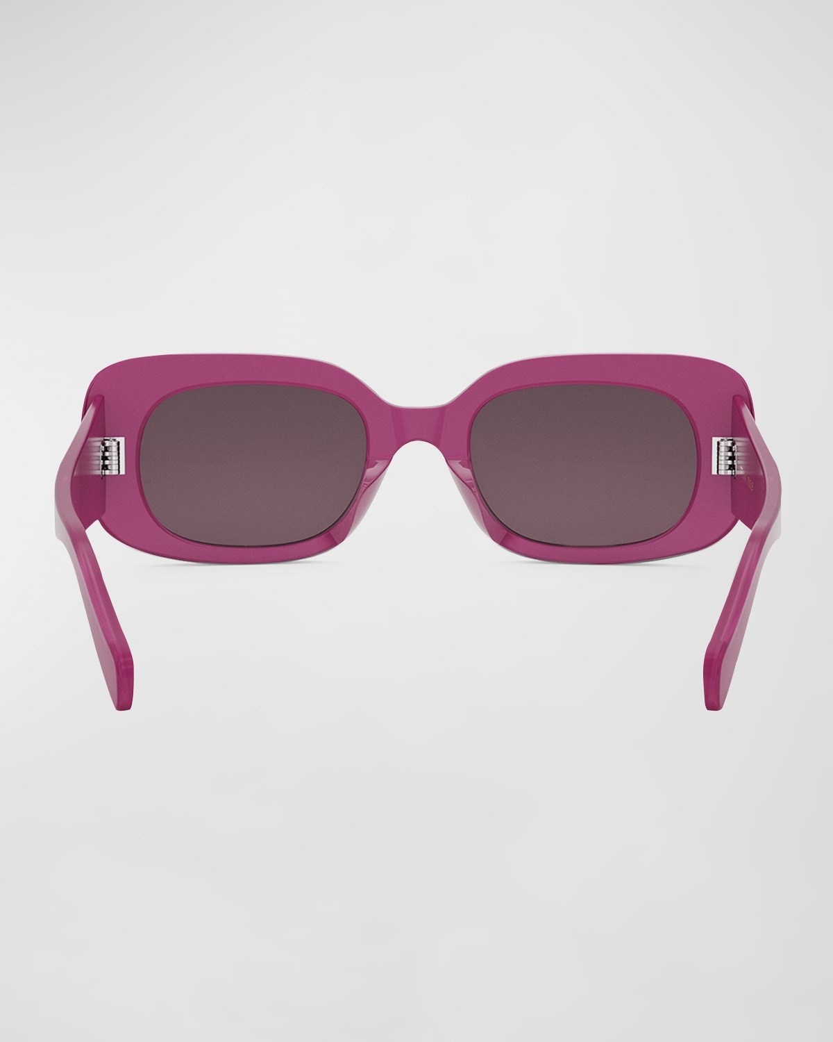 Bold 3 Dots Acetate Rectangle Sunglasses - 5