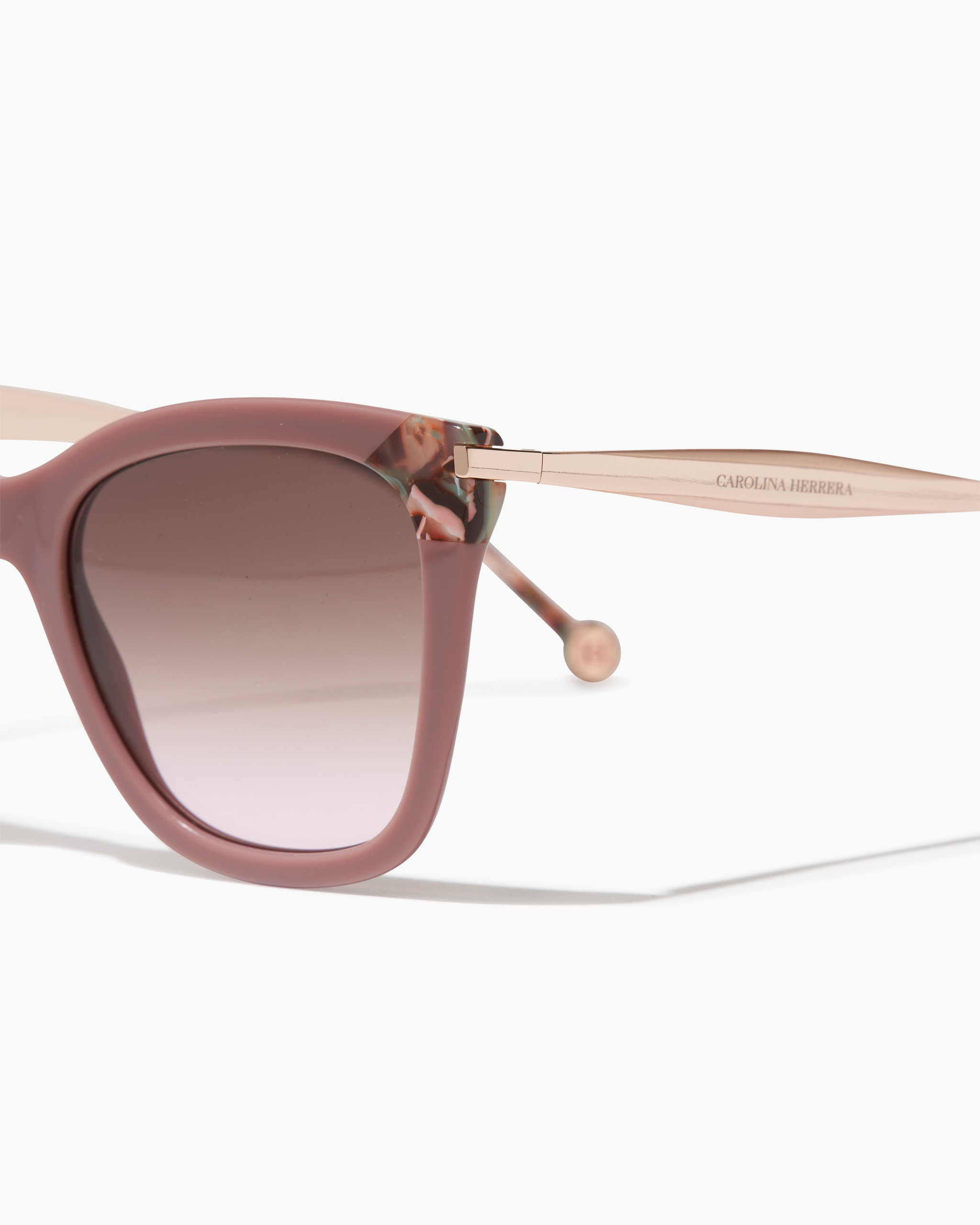 Cat Eye Sunglasses with Contrast Detail - 3