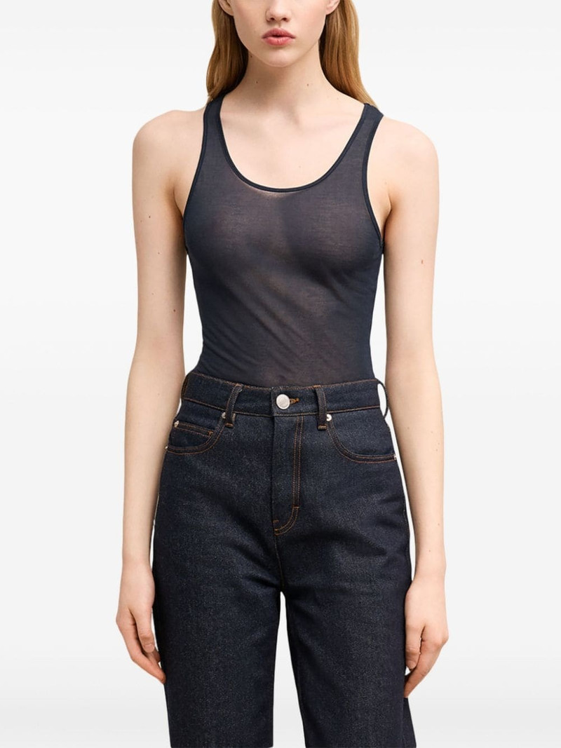 logo-embroidered cotton-blend top 5