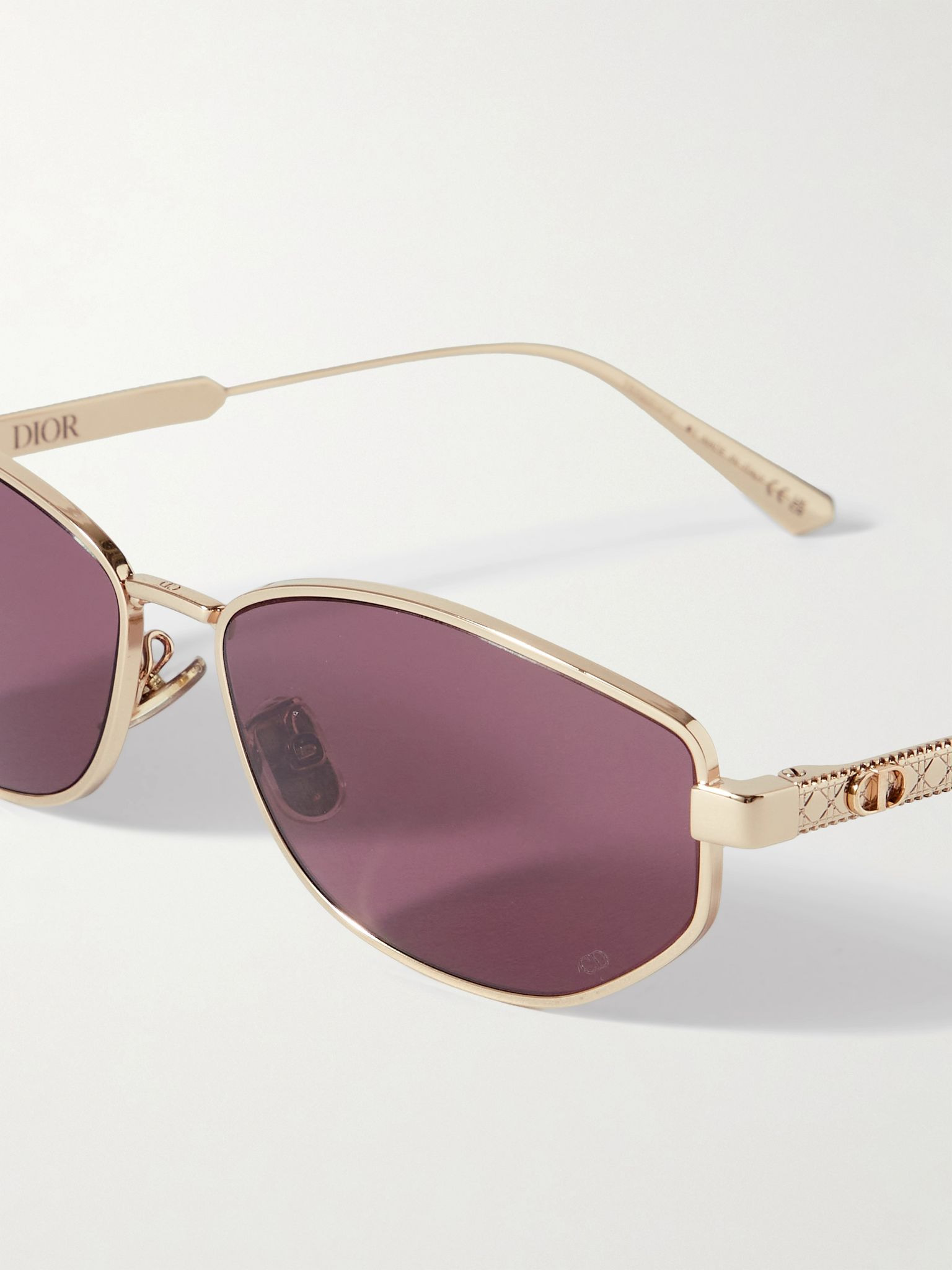 DiorCannage B1U oval-frame rose gold-tone sunglasses Rose gold - 4