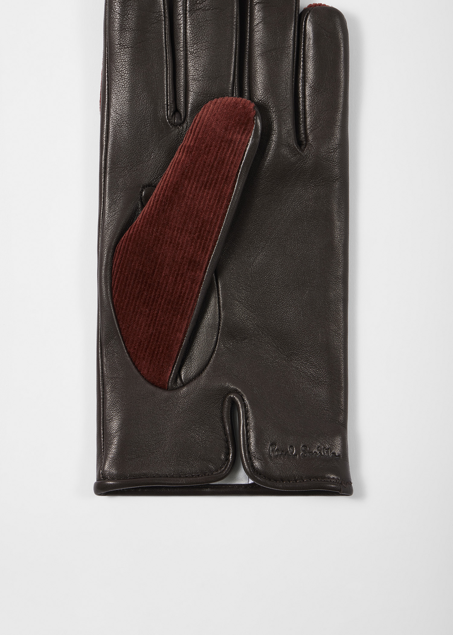 Burgundy Cord Gloves - 3